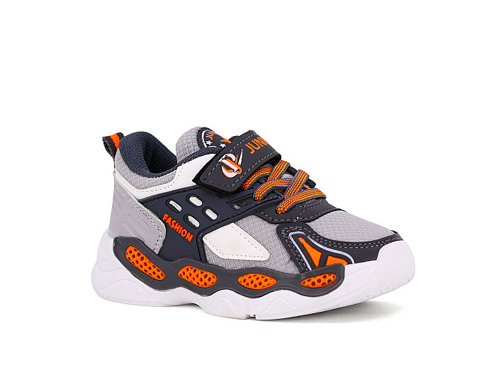 Projunior Patik 2633 Anorak Kutulu Spor Ayakkabı Füme - Turuncu - Gri - Projunior