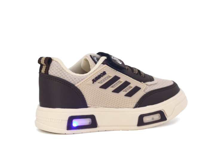 Projunior Patik 2660 Işıklı Spor Ayakkabı Bej - Kahve - 3