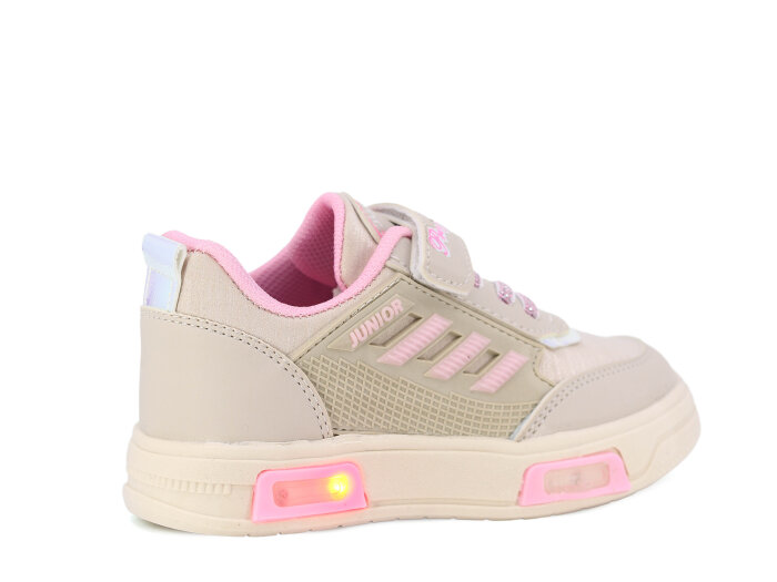 Projunior Patik 2660 Işıklı Spor Ayakkabı Bej - Pembe - 3