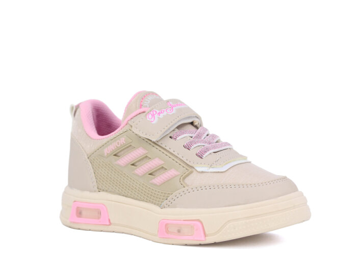 Projunior Patik 2660 Işıklı Spor Ayakkabı Bej - Pembe - 1