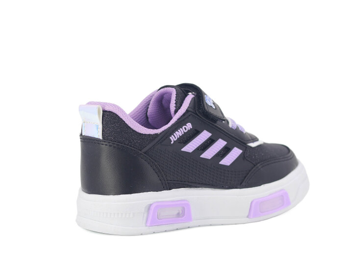Projunior Patik 2660 Işıklı Spor Ayakkabı Siyah - Lila - 3