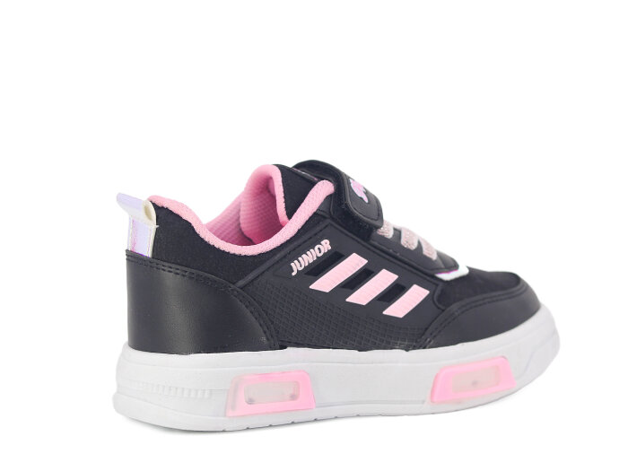 Projunior Patik 2660 Işıklı Spor Ayakkabı Siyah - Pembe - 3