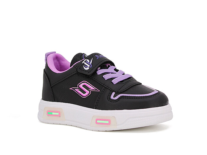 Projunior Patik 2672 Cilt Spor Ayakkabı Siyah - Lila - 1