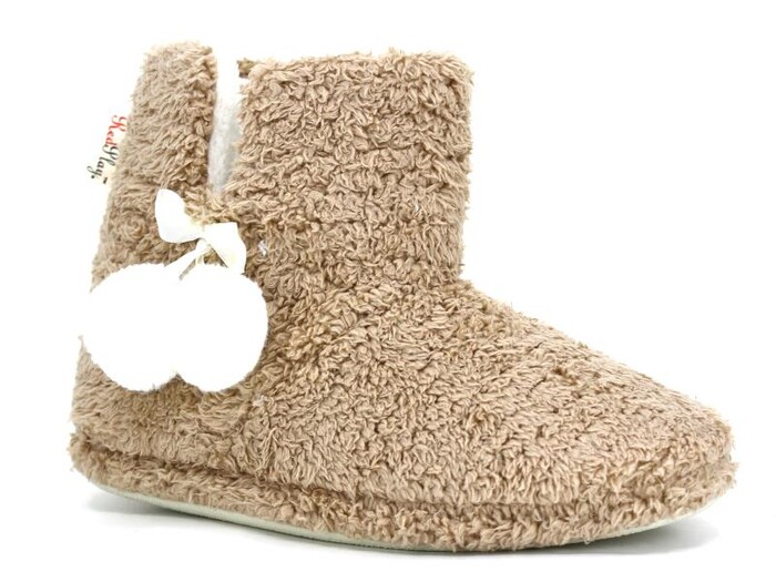 Redplay Zenne Efektli Çizgili Velsoft Ev Botu Camel - Redplay