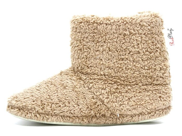 Redplay Zenne Efektli Çizgili Velsoft Ev Botu Camel - Redplay (1)