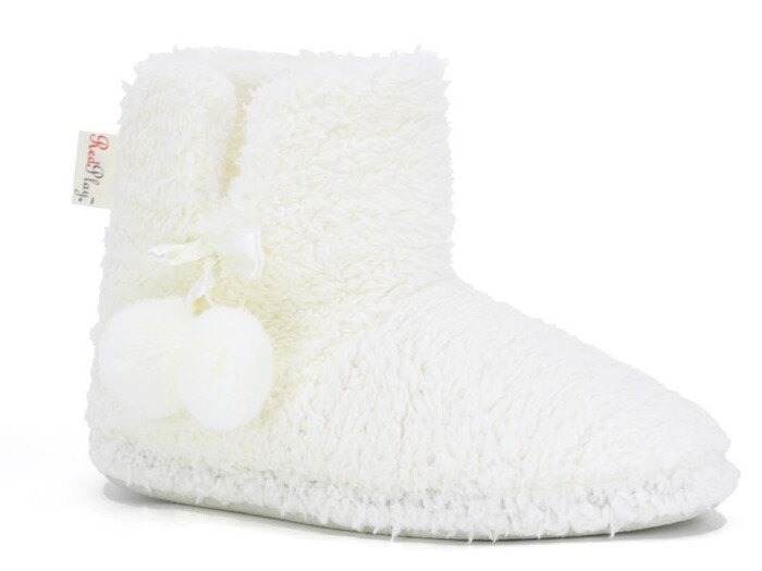 Redplay Zenne Efektli Çizgili Velsoft Ev Botu Ekru - Redplay