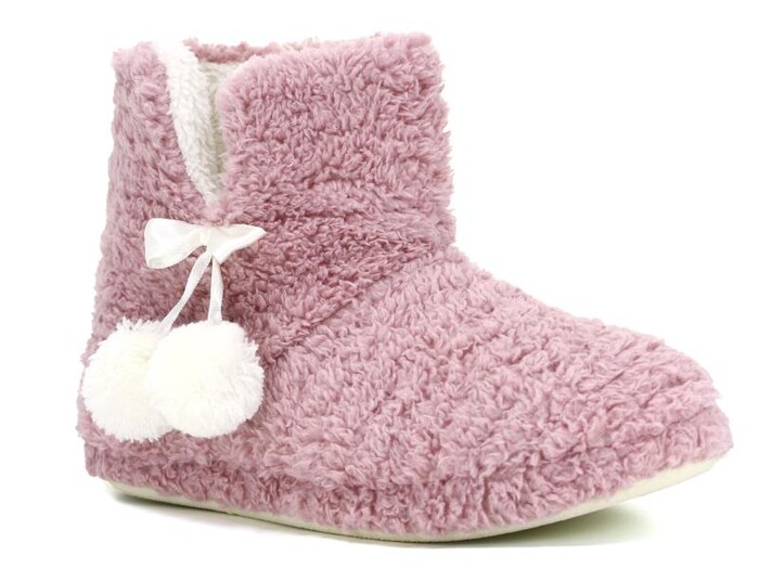 Redplay Zenne Efektli Çizgili Velsoft Ev Botu Gül Kurusu - Redplay