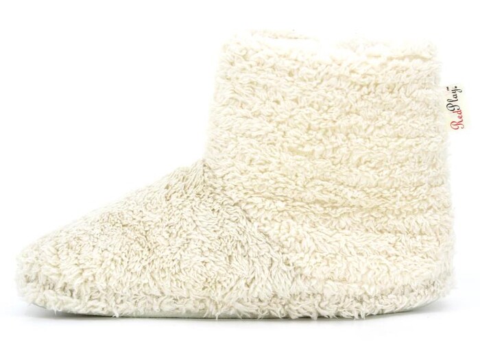 Redplay Zenne Efektli Çizgili Velsoft Ev Botu Krem - Redplay (1)