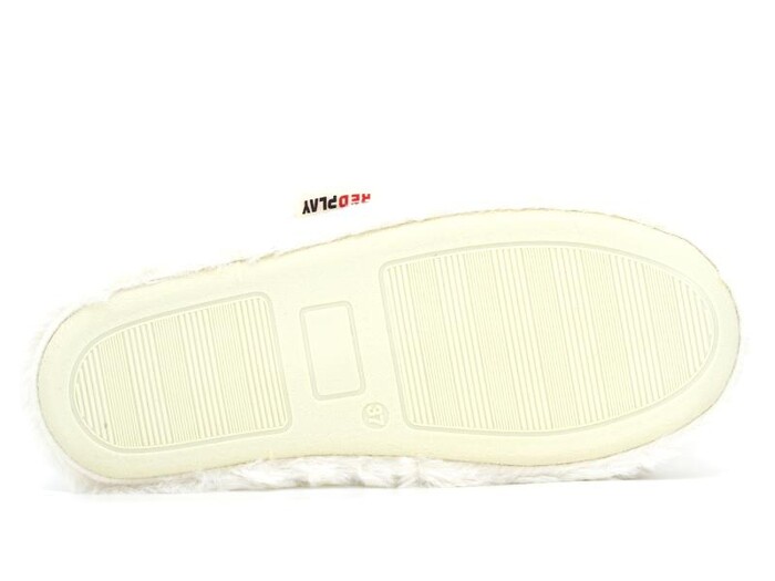 Redplay Zenne Köpek Nakış Figürlü Ev Terliği Ekru - 4