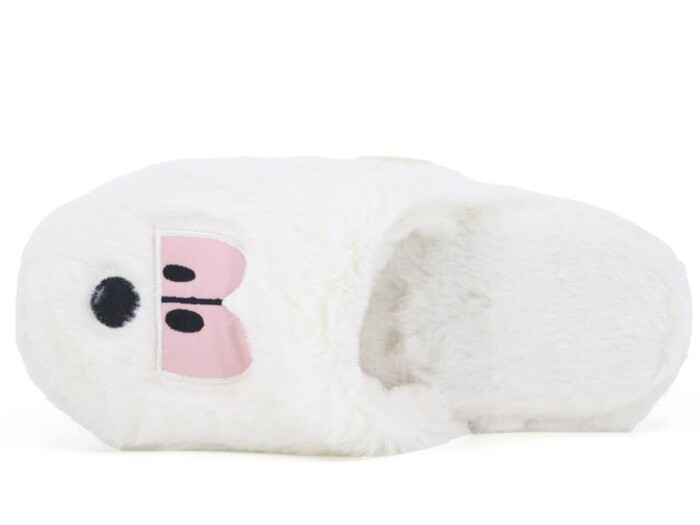 Redplay Zenne Köpek Nakış Figürlü Ev Terliği Ekru - Redplay (1)