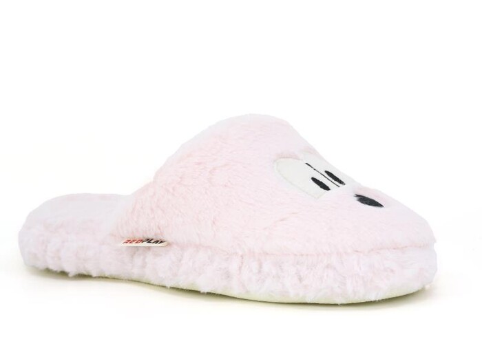 Redplay Zenne Köpek Nakış Figürlü Ev Terliği Pembe - Redplay