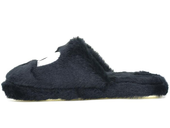 Redplay Zenne Köpek Nakış Figürlü Ev Terliği Siyah - 3