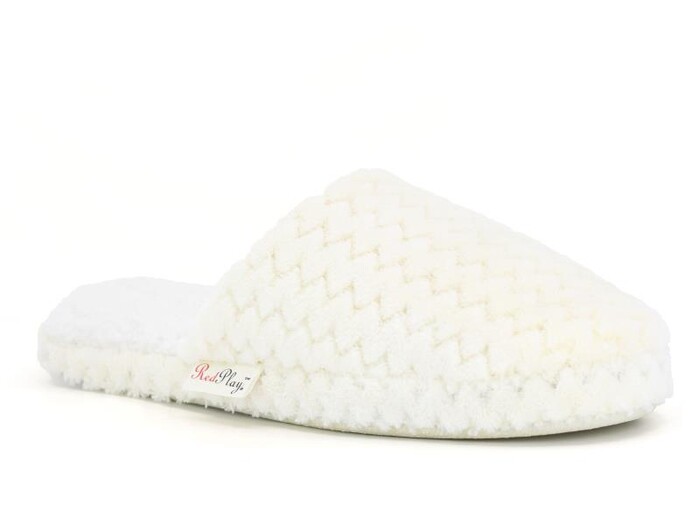 Redplay Zenne Zigzag Ev Terliği Ekru - 1