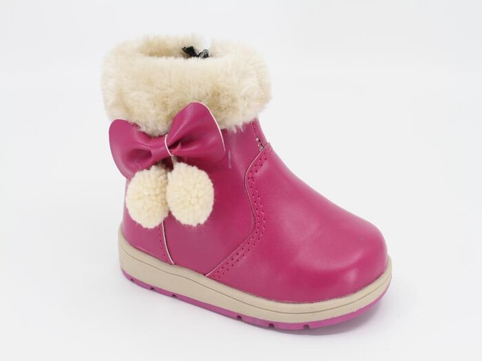 Remind Bebe RM-340 Ponponlu Kız Bot Fuşya - 1