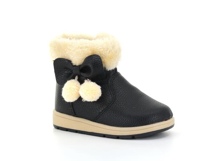 Remind Bebe RM-340 Ponponlu Kız Bot Siyah - Remind