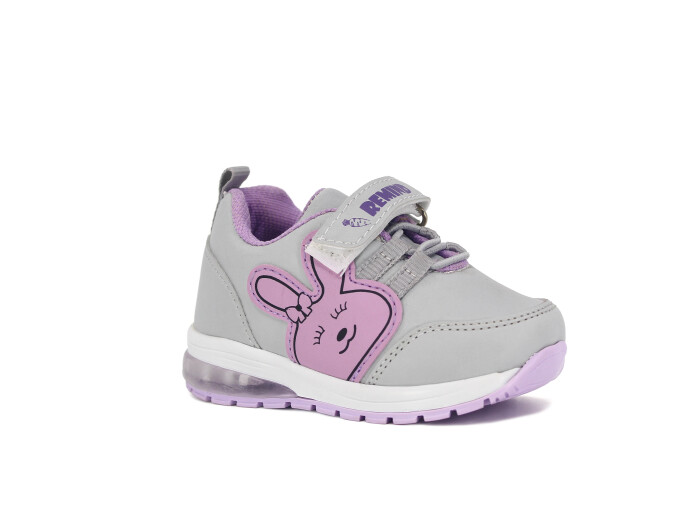 Remind Bebe RM-1071 Cırtlı Cilt Spor Ayakkabı Taş - Lila - Remind