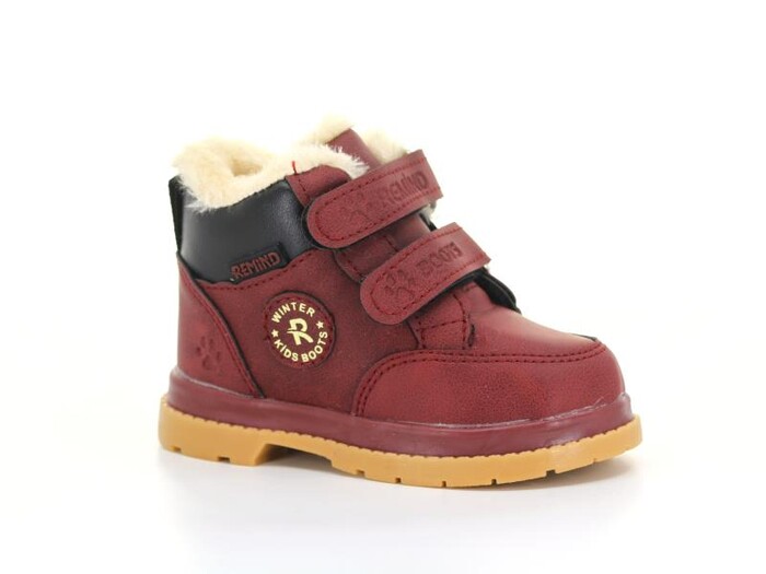 Remind Bebe RM-2029 Çift Cırtlı Peluşlu Erkek Bot Bordo