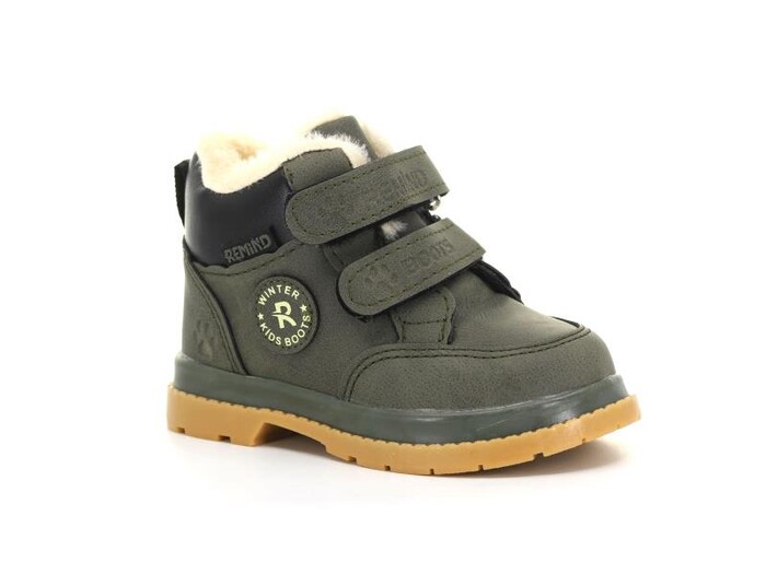Remind Bebe RM-2029 Çift Cırtlı Peluşlu Erkek Bot Haki 