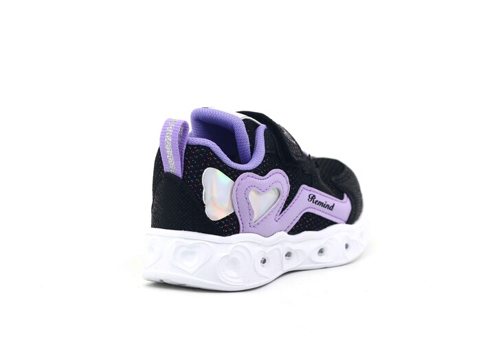 Remind Bebe RM-2160 Işıklı Anorak Spor Ayakkabı Siyah - Lila - 3