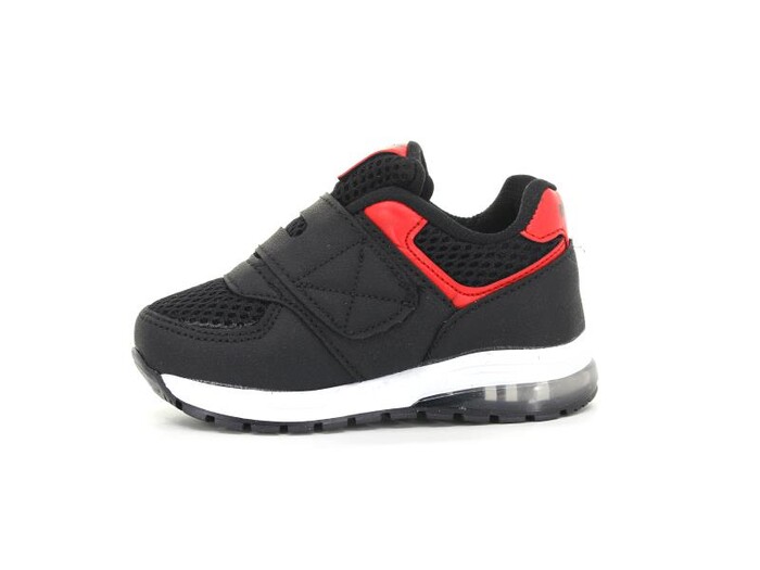 Remind Bebe RM-525 Cırtlı Anorak Spor Ayakkabı Siyah - Kırmızı - Thumbnail