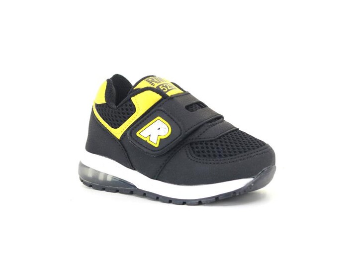 Remind Bebe RM-525 Cırtlı Anorak Spor Ayakkabı Siyah - Sarı - Remind