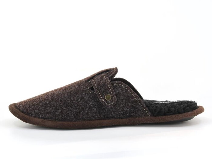 Riyam Garson Tokalı Kışlık Ev Terliği Kahve - Riyam (1)