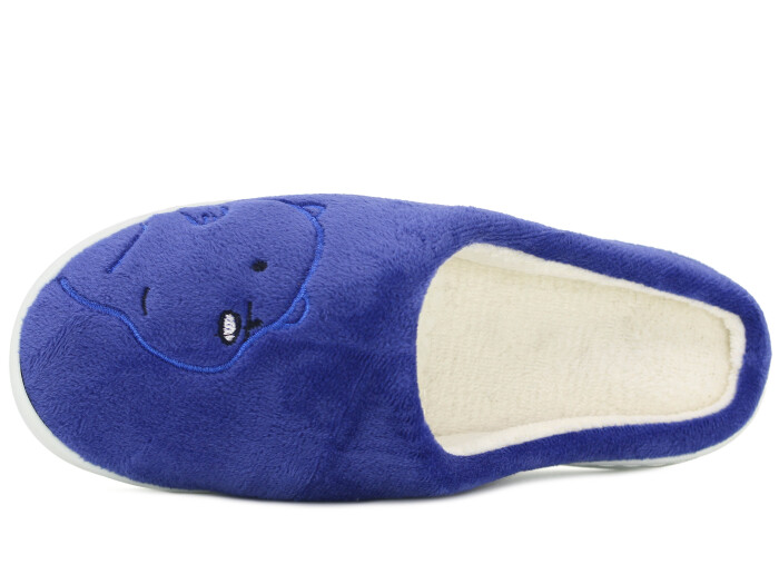 Riyam Zenne Poli Gondol Nakılşı Ev Terliği Ayıcıklı Saks Mavi - Riyam (1)