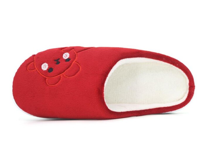 Riyam Zenne Poli Gondol Nakılşı Ev Terliği Tavşanlı Kırmızı - Riyam (1)