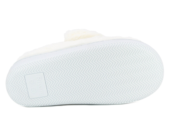 Riyam Zenne Yeni Gondol Düğmeli Ev Terliği Beyaz - 3