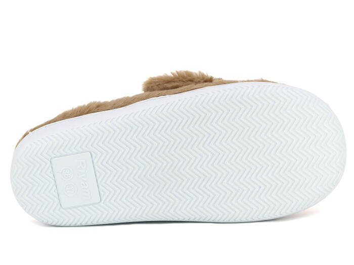 Riyam Zenne Yeni Gondol Düğmeli Ev Terliği Kahve - 3