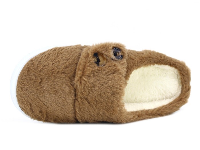 Riyam Zenne Yeni Gondol Düğmeli Ev Terliği Kahve - Riyam (1)