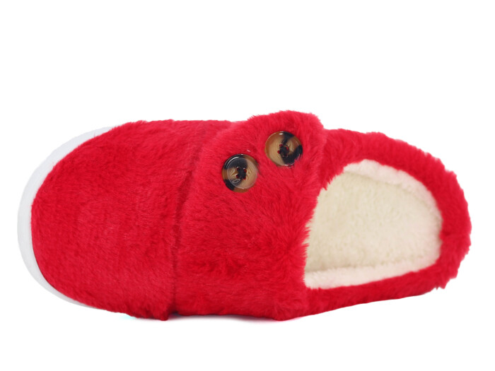 Riyam Zenne Yeni Gondol Düğmeli Ev Terliği Kırmızı - Riyam (1)