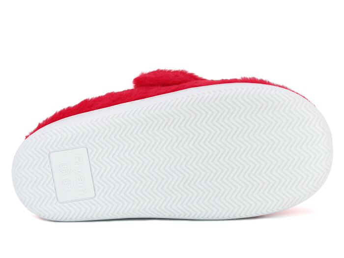 Riyam Zenne Yeni Gondol Düğmeli Ev Terliği Kırmızı - 3