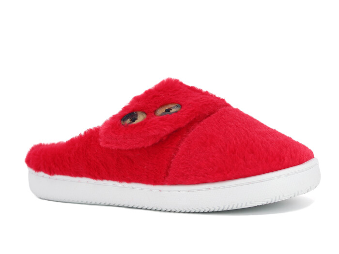 Riyam Zenne Yeni Gondol Düğmeli Ev Terliği Kırmızı - 1