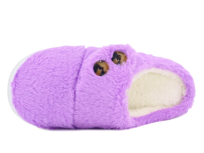 Riyam Zenne Yeni Gondol Düğmeli Ev Terliği Mor - Riyam (1)