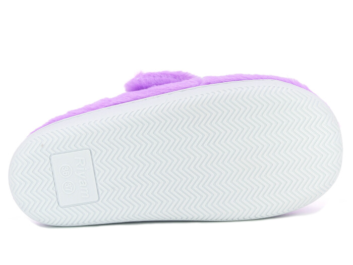 Riyam Zenne Yeni Gondol Düğmeli Ev Terliği Mor - 3