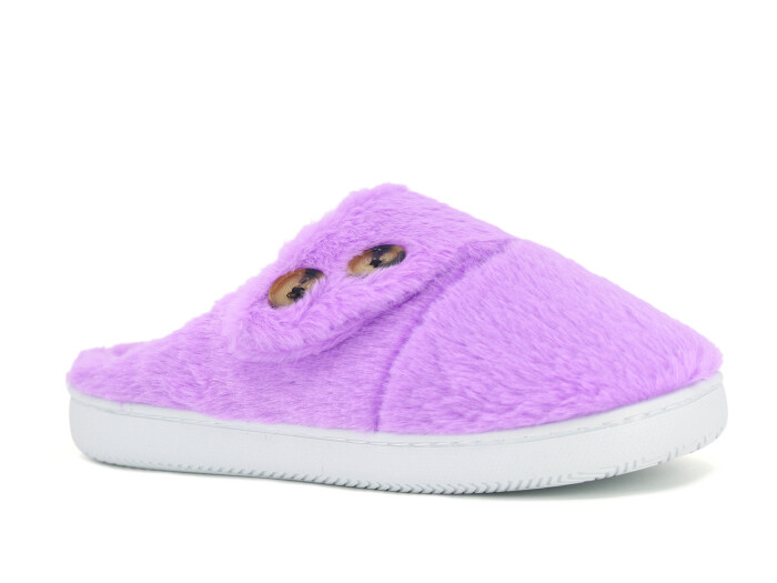 Riyam Zenne Yeni Gondol Düğmeli Ev Terliği Mor 