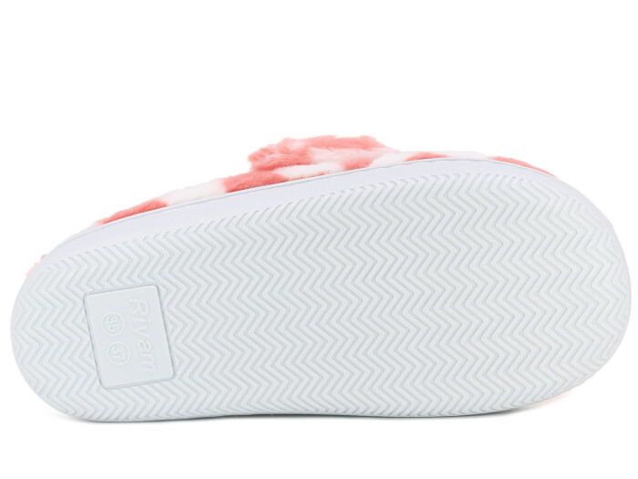 Riyam Zenne Yeni Gondol Düğmeli Ev Terliği Pudra - Beyaz - 3