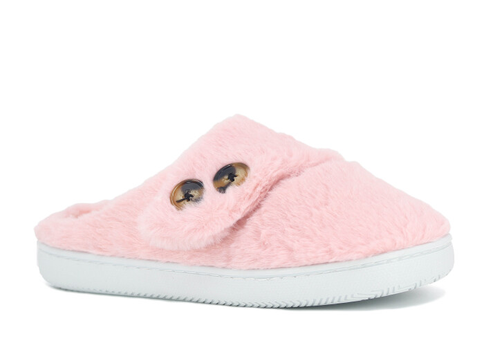 Riyam Zenne Yeni Gondol Düğmeli Ev Terliği Pudra 