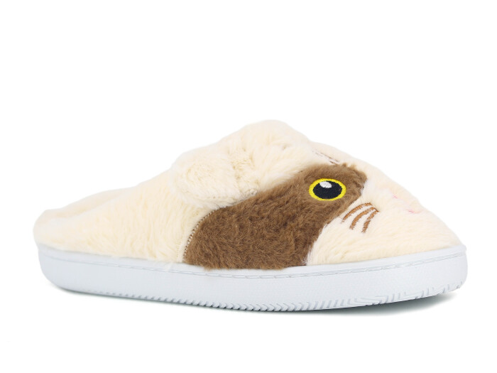 Riyam Zenne Yeni Gondol Kedili Ev Terliği Ekru - Riyam