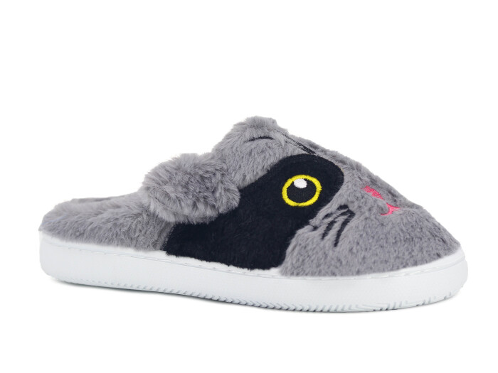 Riyam Zenne Yeni Gondol Kedili Ev Terliği Gri - Riyam