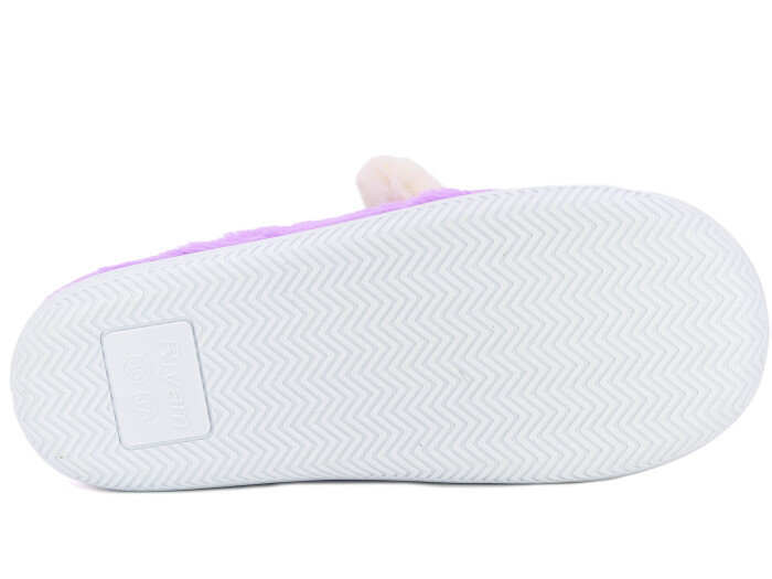 Riyam Zenne Yeni Gondol Köpekli Ev Terliği Mor - 3