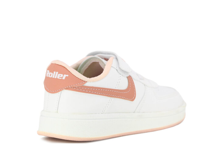 Rolex Filet 003 Cilt Spor Ayakkabı Beyaz - Somon - 3