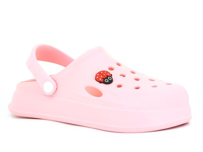 Rooster Zenne 210 Uğur Böceği Figürlü Poşetli Eva Cross Terlik Pembe - Rooster