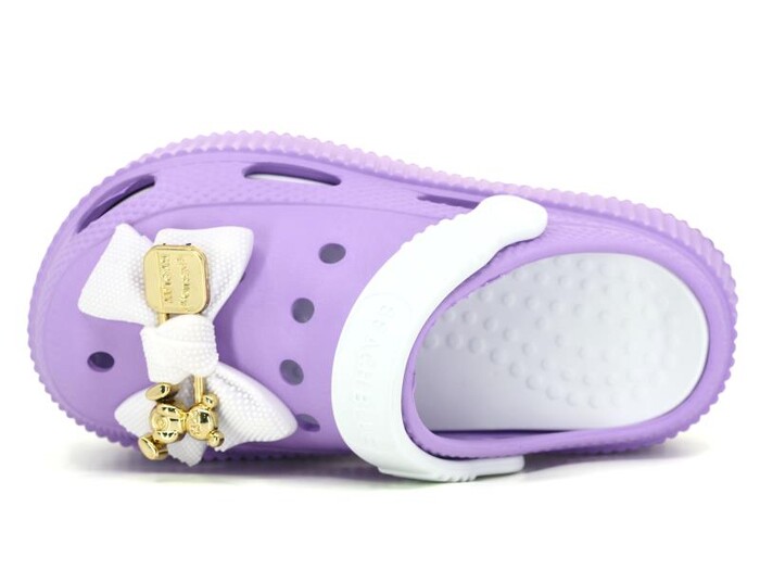 Rooster Zenne 224-F Fiyonklu Kutulu Eva Cross Terlik Mor - Beyaz - Rooster (1)