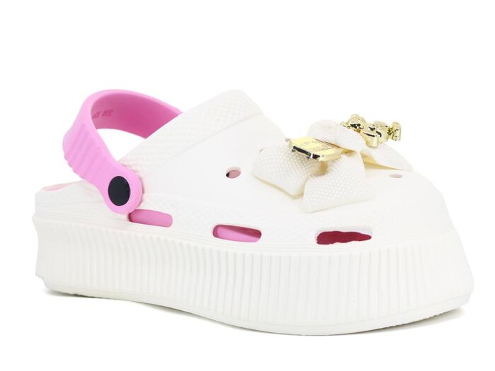 Rooster Zenne 224-F Fiyonklu Kutulu Eva Cross Terlik Vanilya - Pembe - Rooster