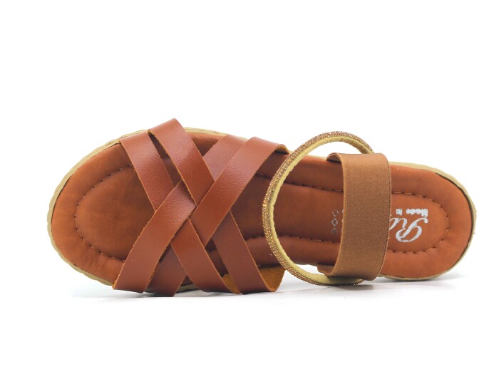 Rose Zenne 2025 Taşlı Sandalet Taba - 2