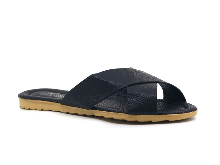 Rose Zenne Çapraz Günlük Terlik Siyah - Rose