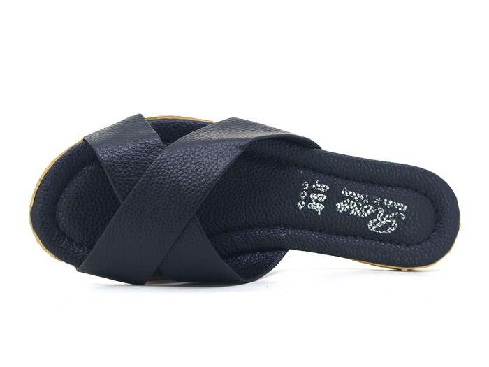 Rose Zenne Çapraz Günlük Terlik Siyah - Rose (1)