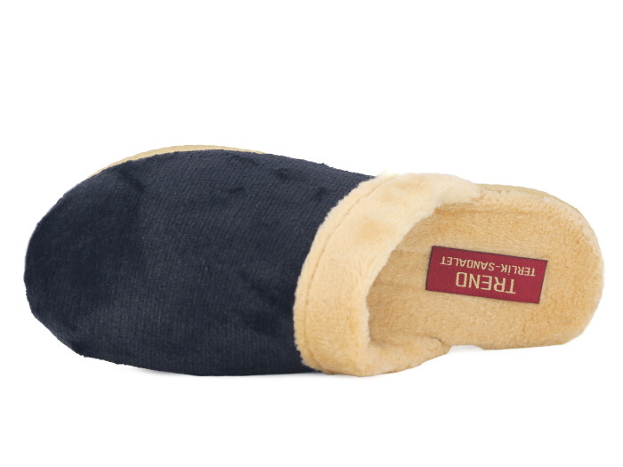 Rose Zenne Düz Peluşlu Ev Terliği Siyah - Rose (1)